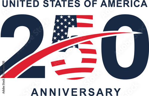 United states of america 250th anniversary logo