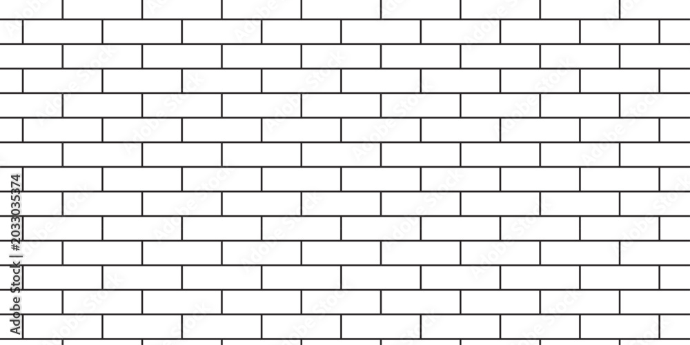 Obraz premium white brick wall texture and solid bricks seamless pattern background.