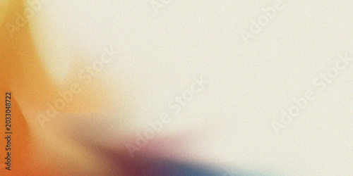 Foto Abstract blurred background featuring a soft gradient of warm orange, purple, and light beige tones with a grainy texture, creating a smooth artistic effect