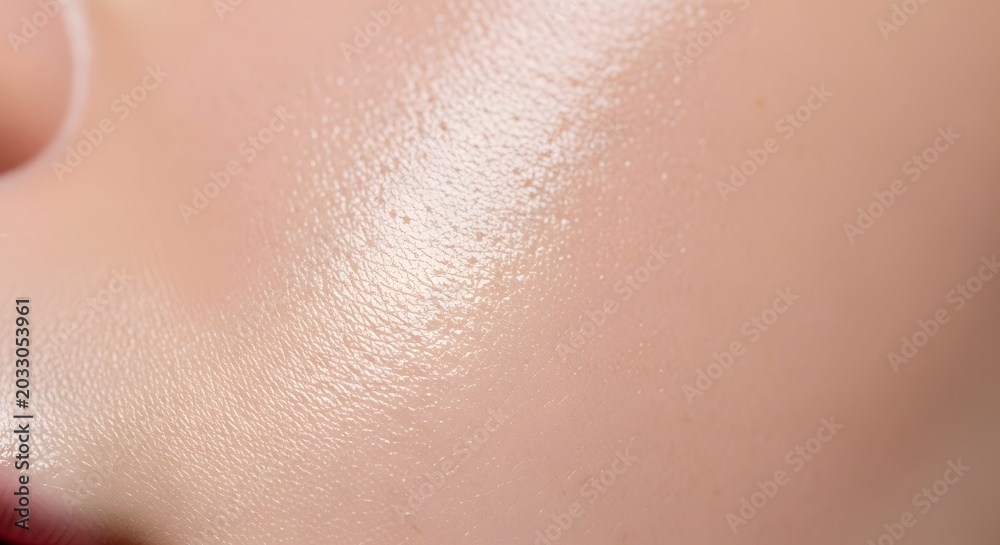 Fototapeta premium Close Up of Healthy Human Skin Showing Texture and Pores