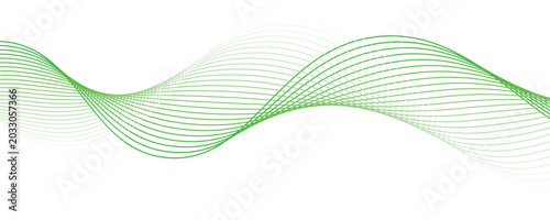 Foto Green line wave abstract background green wave liquid lines background