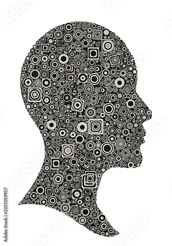 Human Side Profile Portrait with Defined Nose and Chin Facial Structure Study Isolated Object Transparent Background