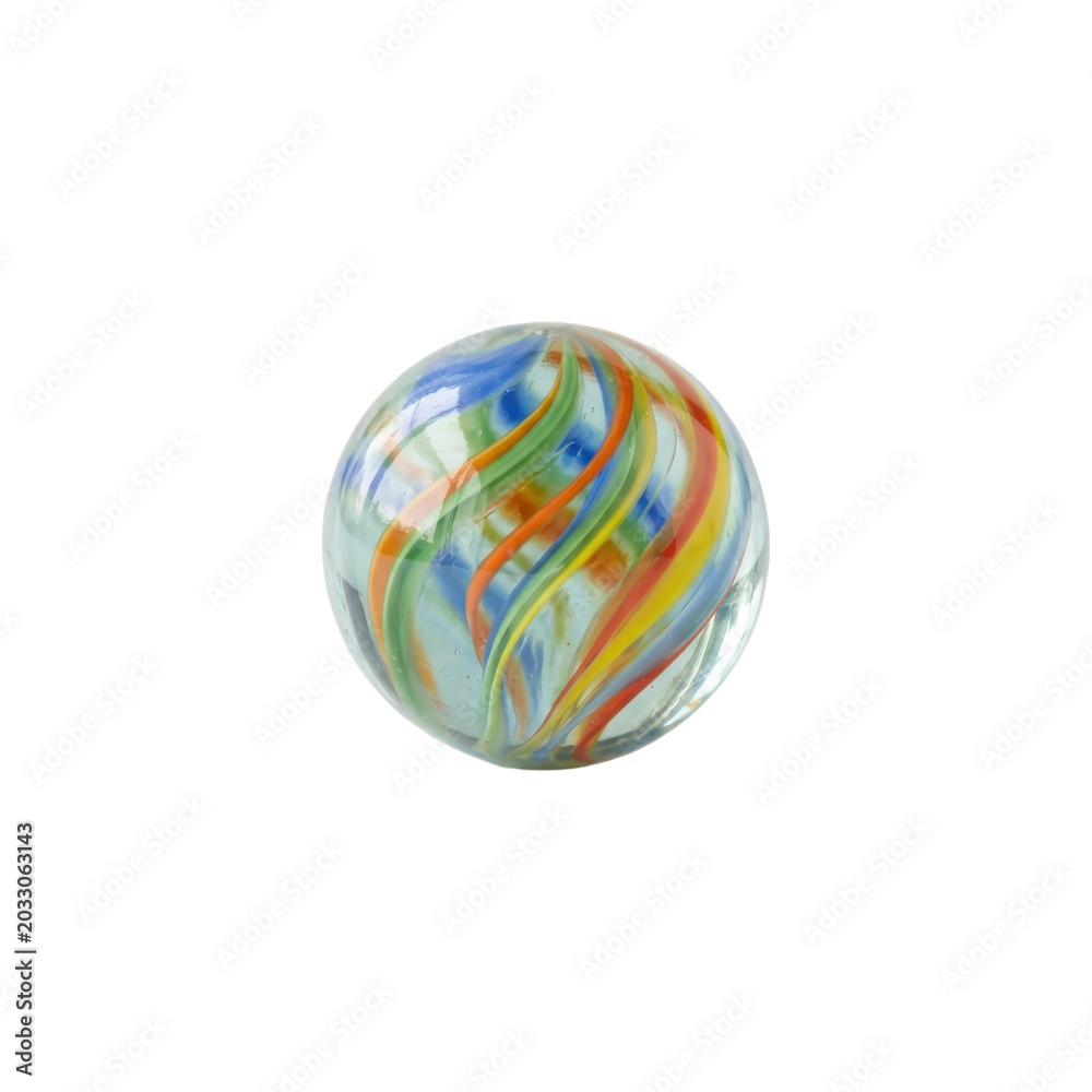 Obraz premium Glass marble with colorful swirl pattern