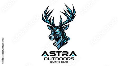 Canvastavla Stylized Deer Head Logo for Astra Outdoors Brand.