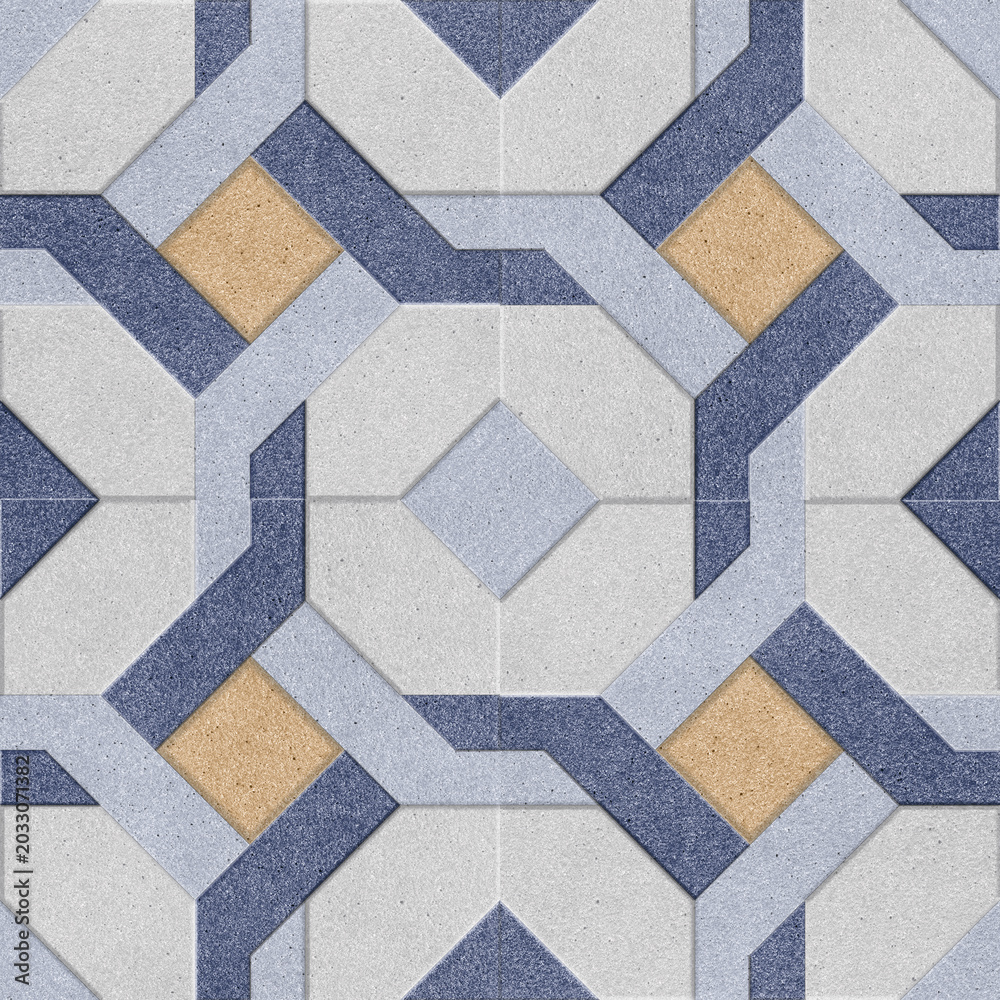 Fototapeta premium Textured stone floor tile seamless background pattern