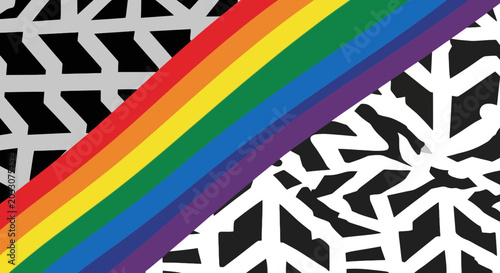 Obraz na płótnie Rainbow Colors Diagonal Stripe Pattern.