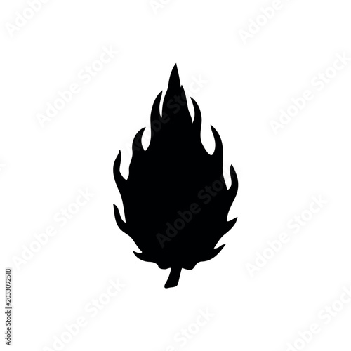 Dragon Fruit silhouette icon vector illustration on white background