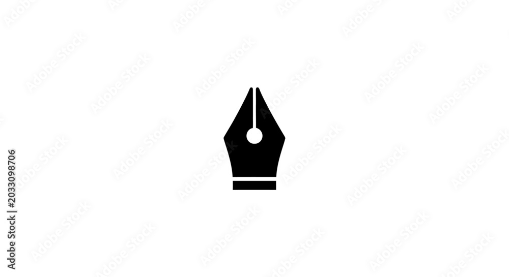 Fototapeta premium Fountain pen nib writing instrument tip.
