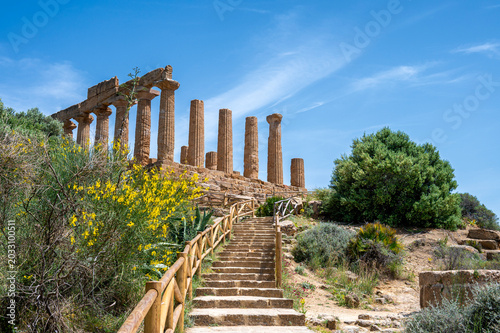 stairs leading up to the temple Agrigento