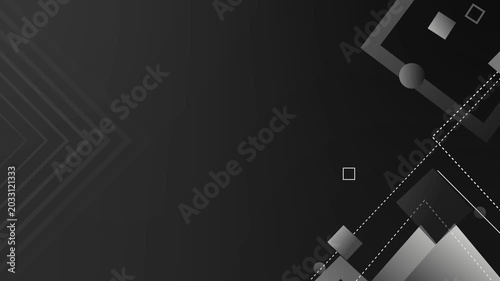 Abstract geometric background overlapping squares lines and circles animation