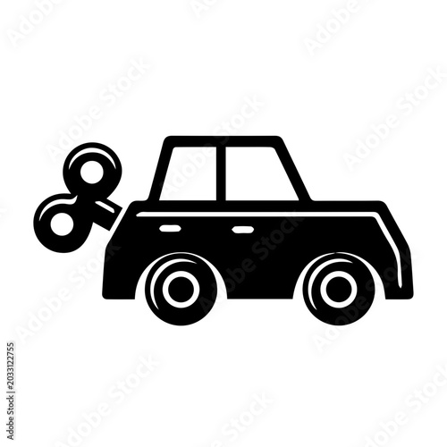 Foto Wind-up Toy Car Icon