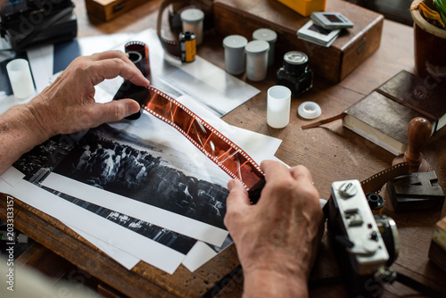фотографія Vintage photography film development process