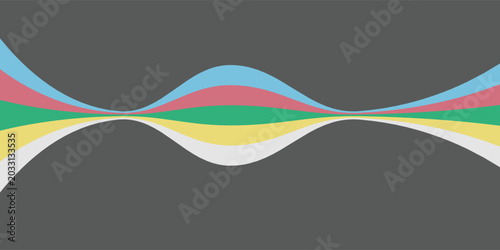 Disability pride flag. Color stripes representing a form of impairment,vector Eps10.