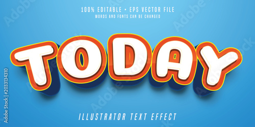 Photos Today Funny 3D Editable Text Effect