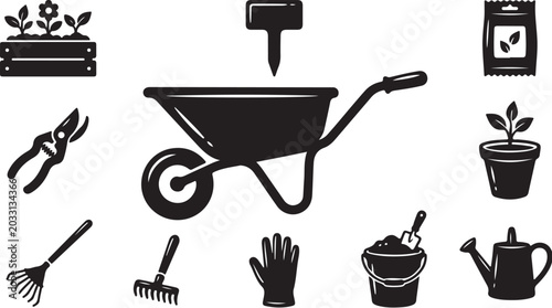Gardening tools and equipment for yard work projects