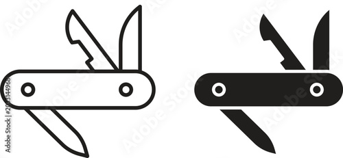 Foto Swiss Knife icon collection. Minimal icon and symbol
