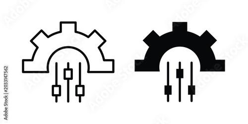 Tableau sur toile Mass customization icon