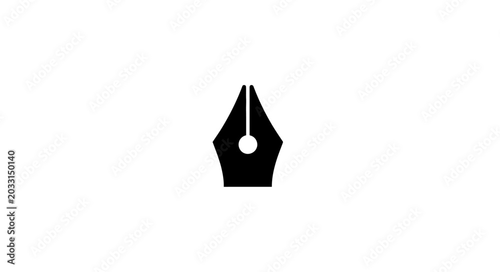 Fototapeta premium Pen nib writing instrument tip closeup.