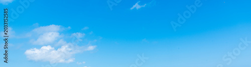 Tableau sur toile Blue sky with few white clouds on a sunny day
