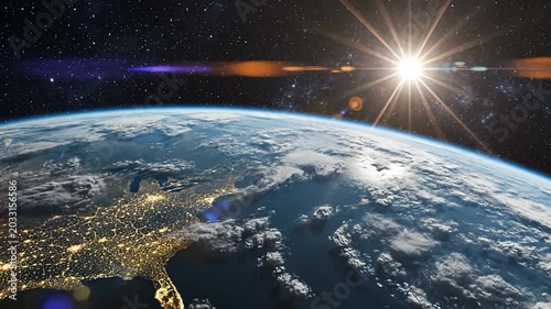 Earth and sun a celestial perspective of planet and star