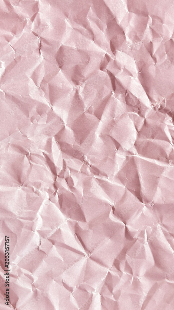 Fototapeta premium Textured pink crumpled paper aesthetic background