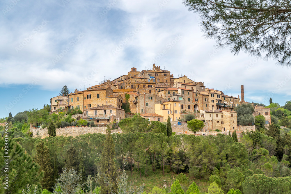 Naklejka premium The Petroio Village in Siena Region of Italy