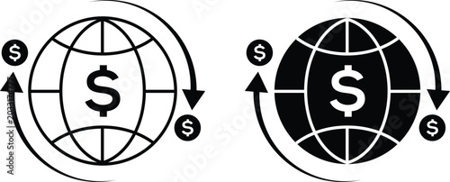 Foto International money transfer icon