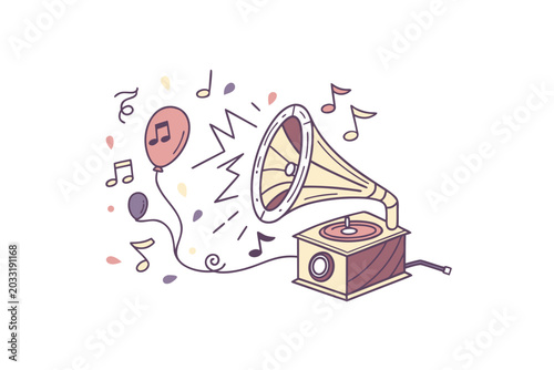 Birthday Music Speaker Party Icon