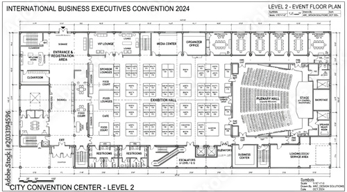 Foto International business executives convention 2024 floor plan for city convention