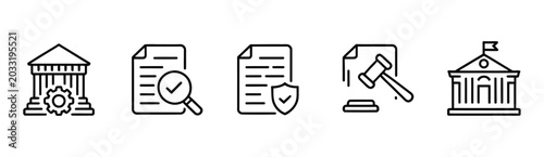 Bild auf Leinwand Oversight control banner icon concept with audit, compliance and regulation elements for corporate governance, risk management and digital workflow solutions
