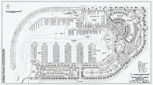 Foto Detailed site plan for a largescale marina and resort complex development