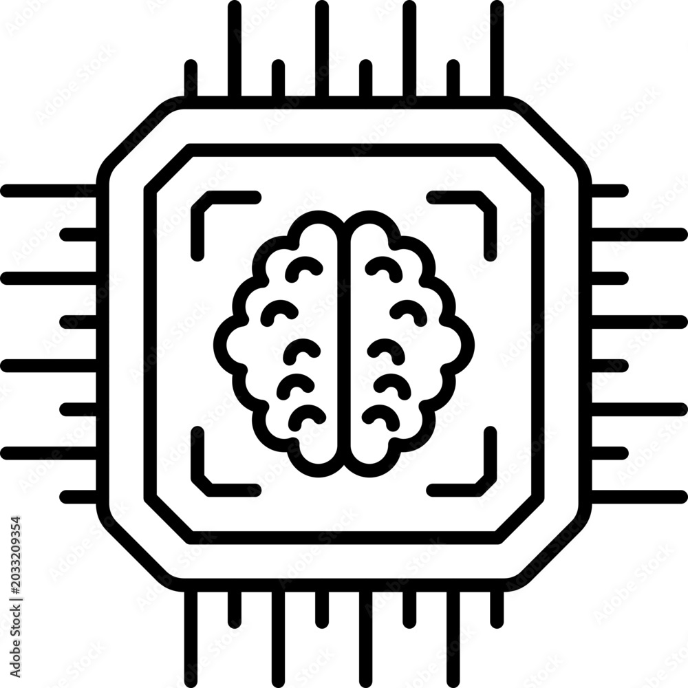 Fototapeta premium Machine Learning Model Icon