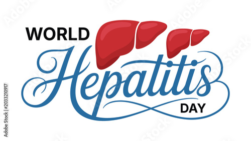 Tableau sur toile world hepatitis day elegant typography design with liver illustration isolated o