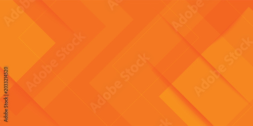 Fotografía Abstract orange background featuring a dynamic pattern of overlapping geometric diamond shapes, squares, and subtle sharp lines