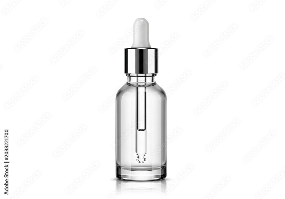 Naklejka premium Blank white cosmetic bottle mockup isolated on white background