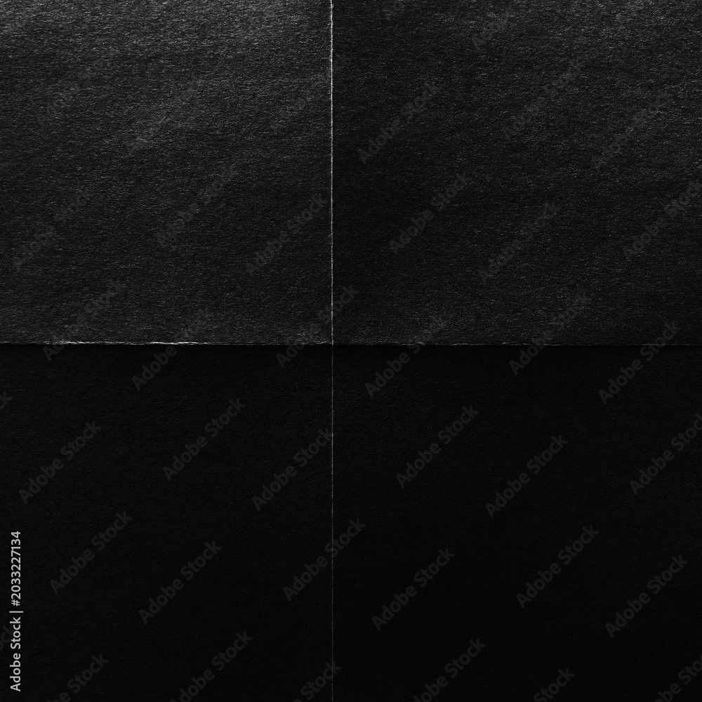 Fototapeta premium A textured black square divided into four equal sections.