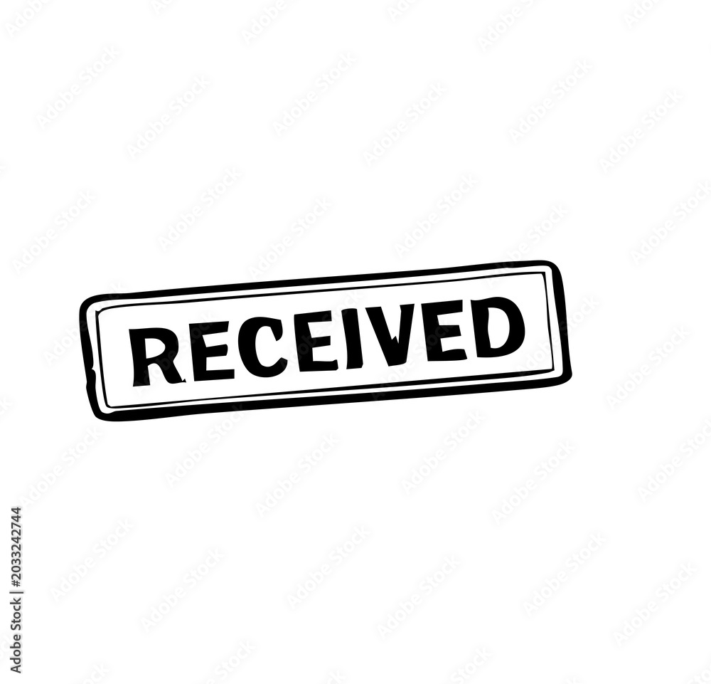 Fototapeta premium received stamp