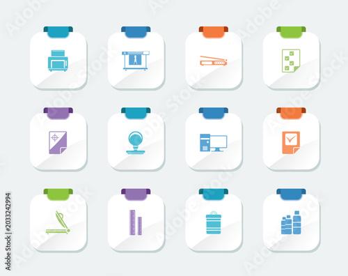 Bright Print industry Icons - Vector icon set 2
