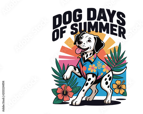 Vintage summer dog t-shirt bundle featuring cute tropical dogs, retro sunset vibes, surfboards, flowers, and beach style typography, perfect for summer apparel designs