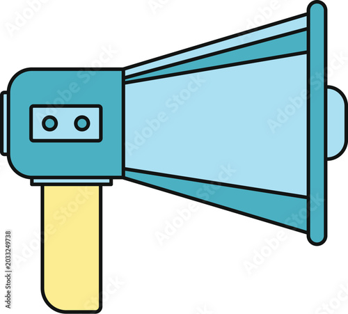 Fotografie Megaphone icon design visualizing loud communication, alert, and marketing messa