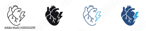 Foto Heart Attack Icon Set