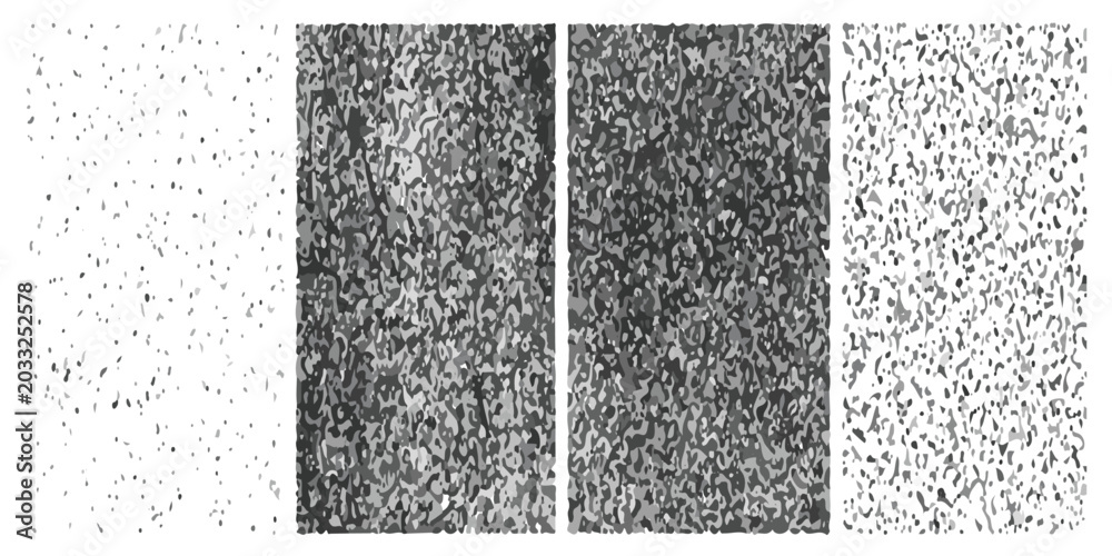 Fototapeta premium Abstract grunge texture set with grainy noise and distressed patterns in black and white