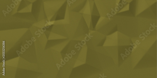 Tableau sur toile Abstract geometric low poly background with olive green textured surface and sha