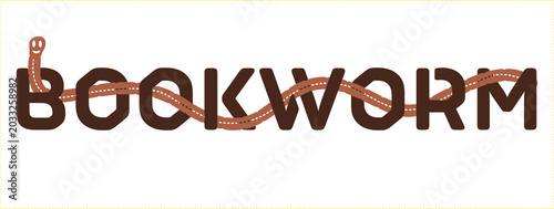 Bild auf Leinwand Bookworm Funny Readers Book Lover Design