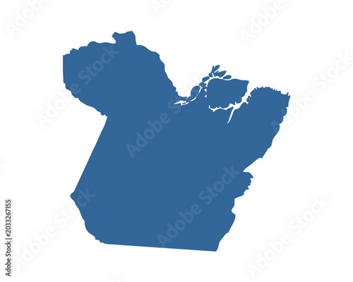 Fotografie Vector illustration of the map of the state of Pará.