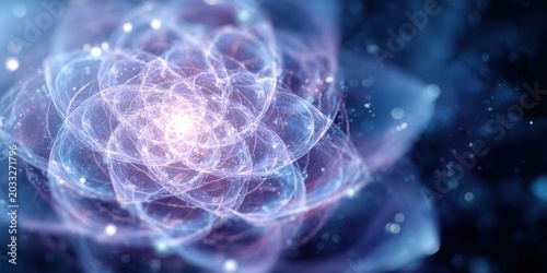 Divine Feminine Archetype with Sacred Geometry and Cosmic Background Illustration