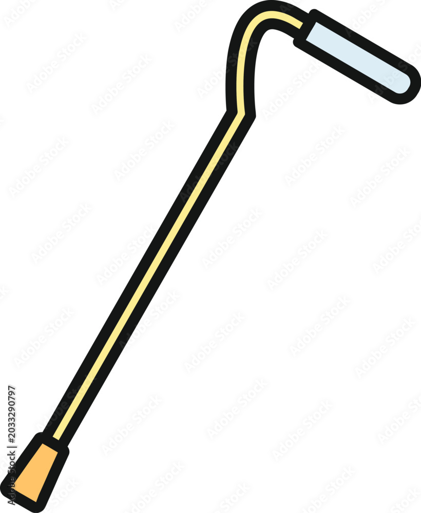 Obraz premium Walking cane icon representing assistance and orthopedic health