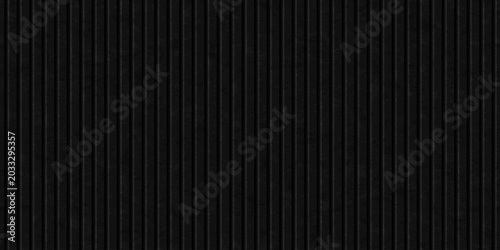 Schilderij op canvas Wood wall background with black slats, container with old metal corrugated texture
