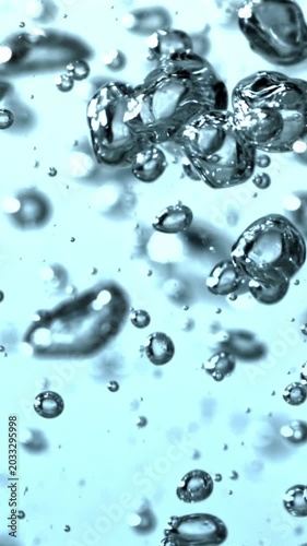 Super slow motion air bubbles underwater. Filmed on a high-speed camera at 1000 fps. High quality FullHD footage