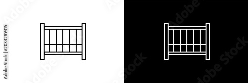 Fotografía crib  outline icons in furniture category